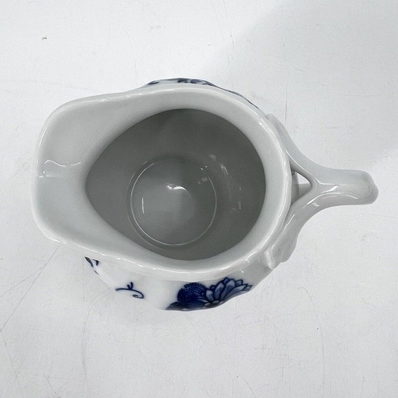 Blue Danube Blue Onion Cream Sugar & Syrup Picher Set Japan Rectangle Mark 3 Pcs - Picture 6 of 12